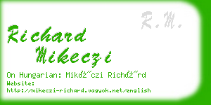 richard mikeczi business card